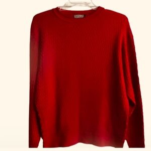 Talbots Men’s Vintage Pima Cotton LS Sweater Crew Neck Seed Stitch Cable Knit XL